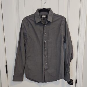 Express Men's Charcoal Button Down Shirt